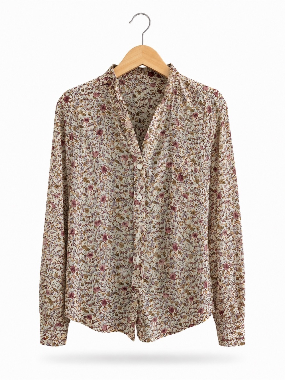 Band of Gypsies Sheer Floral Blouse Size Small